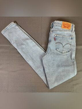 Levi’s 711 Skinny Jeans W25 Light Wash Blue Mid Rise Stretch Denim